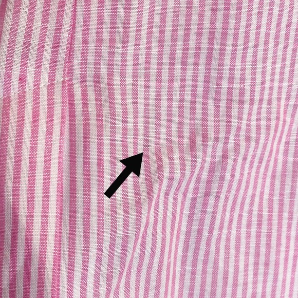 Talbots Aberdeen Linen Blend Pink and White Stripe Women's Blazer, Size 14W - Picture 11 of 11